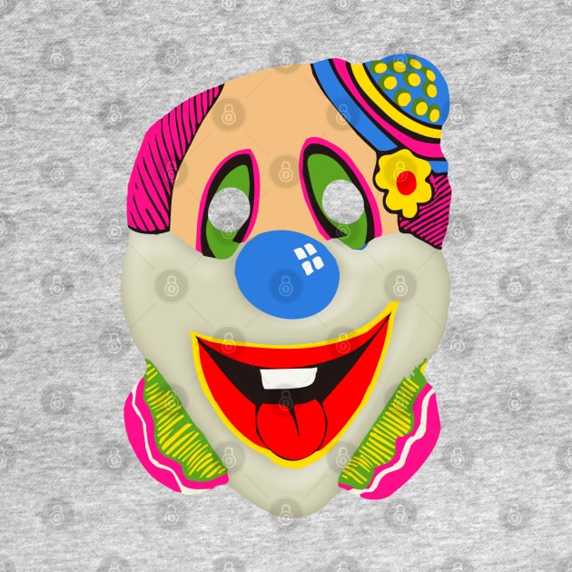 Vintage Halloween Clown Mask by carcinojen